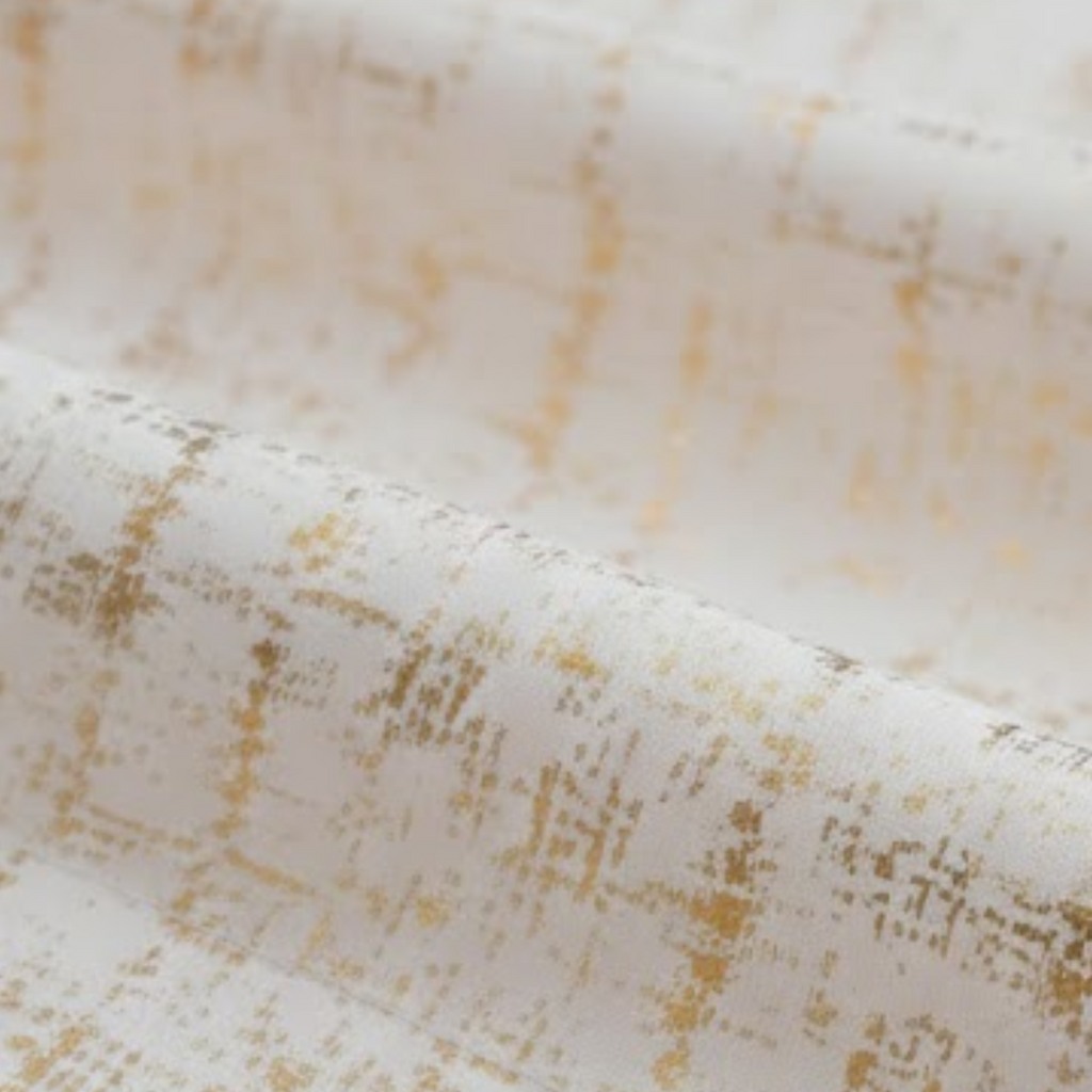 Cotton Light - Golden texture Print Curtains - Pack of 1