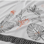 Linen Sheer - Floral patterns Print - Pack Of 1 Curtain