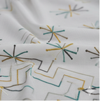 Linen Sheer - Geometric Print - Pack Of 1 Curtain