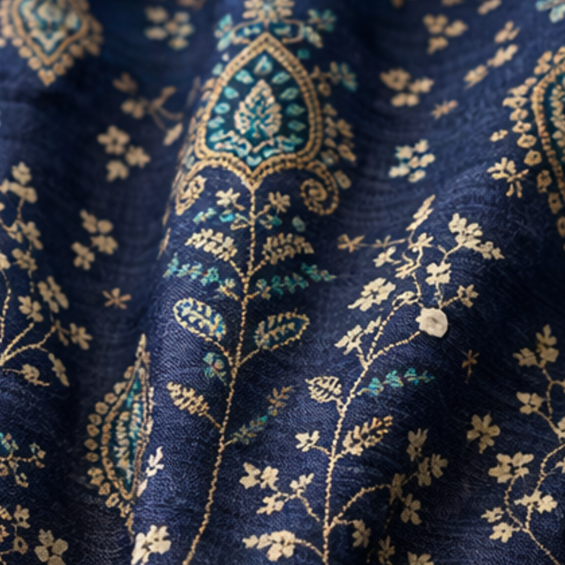 Cotton - Room Darkening Floral Printing Curtains - Pack of 1 Curtain