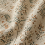 Cotton Heavy - Room Darkening Dusty Floral Bikaneri Print Curtains - Pack of 1