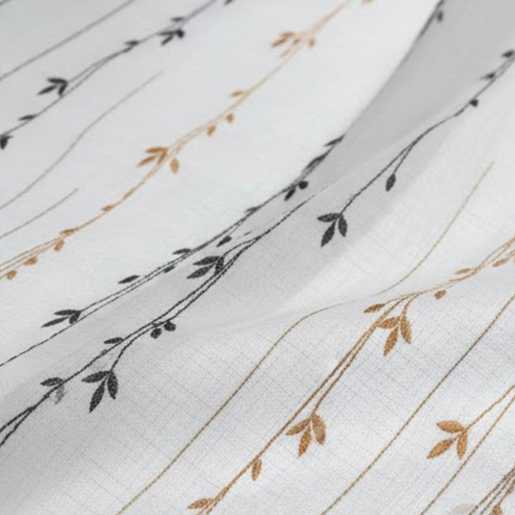 Linen Sheer - Ombre Creeper Print - Pack Of 1 Curtain