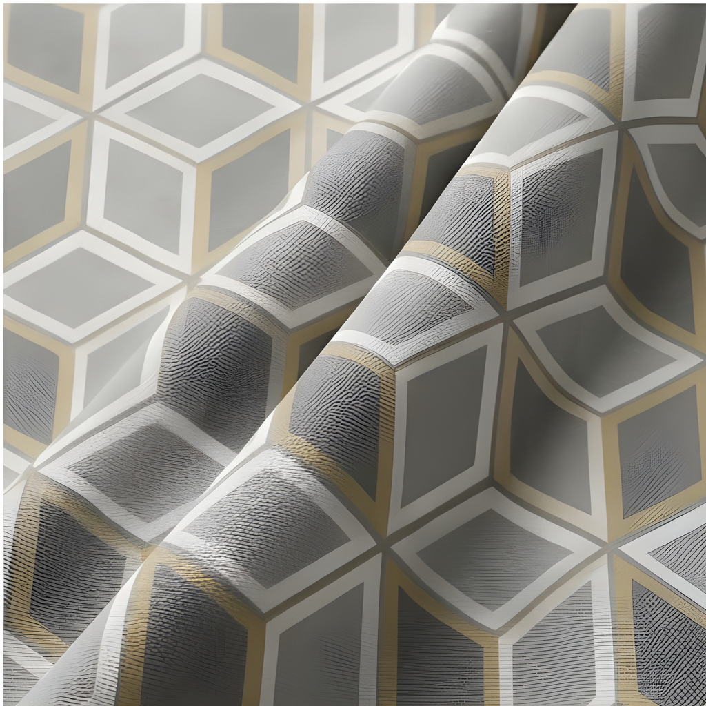 Hexa Pattern Geometric Curtain – Premium 100% Polyester - Pack Of 1 Curtain
