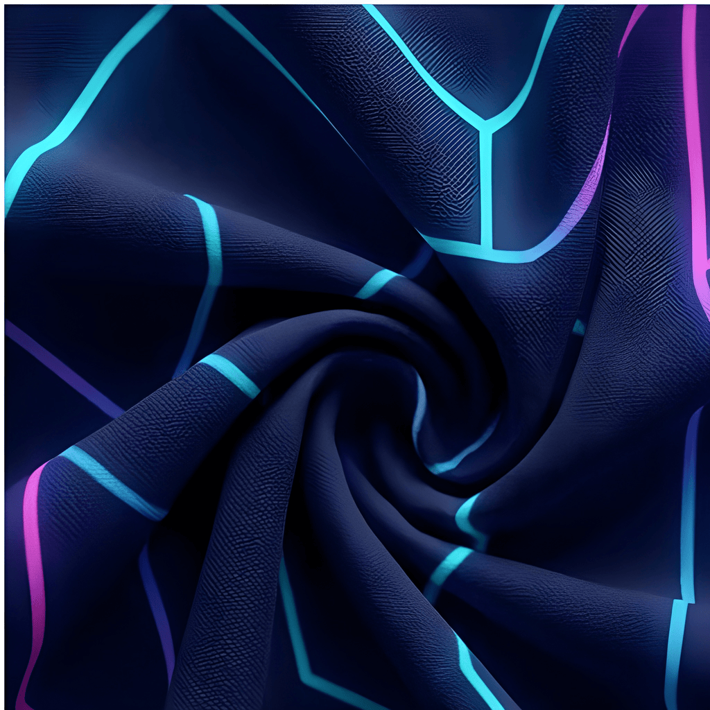 Geometric Wave Flow Curtain – Premium 100% Polyester - Pack Of 1 Curtain