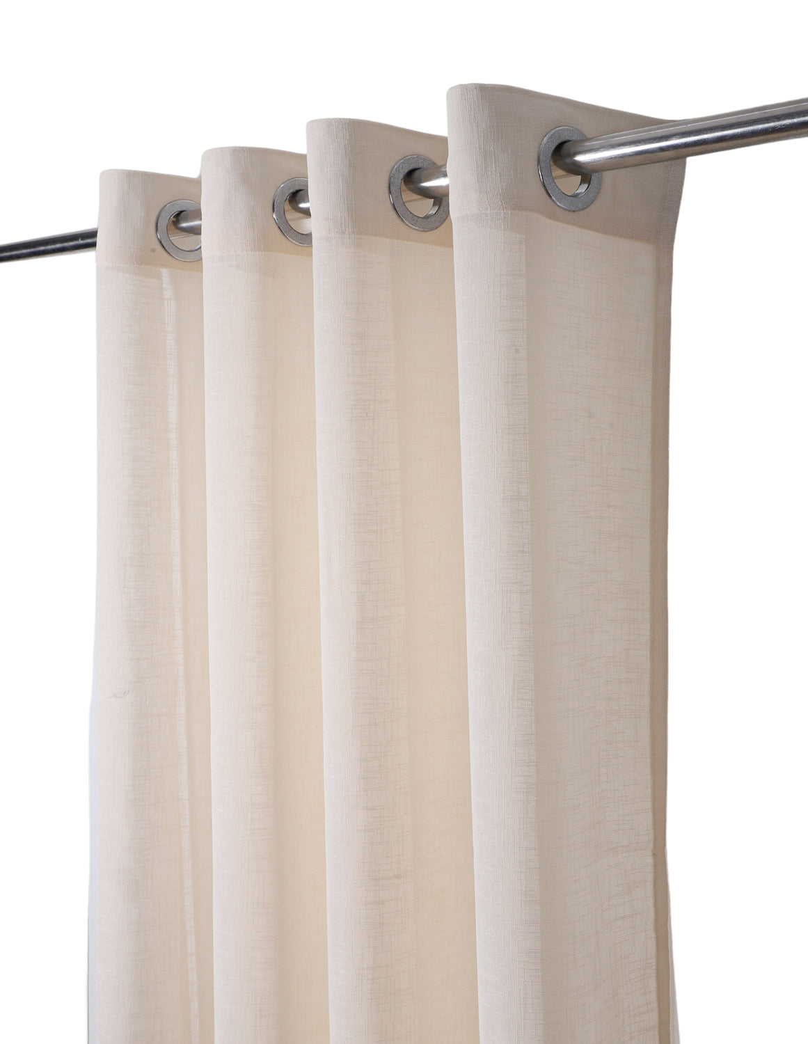 linen sheer cream curtain