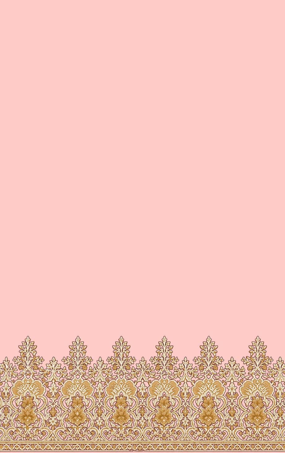 Shop Pink Curtains with Bikaneri Border Prints