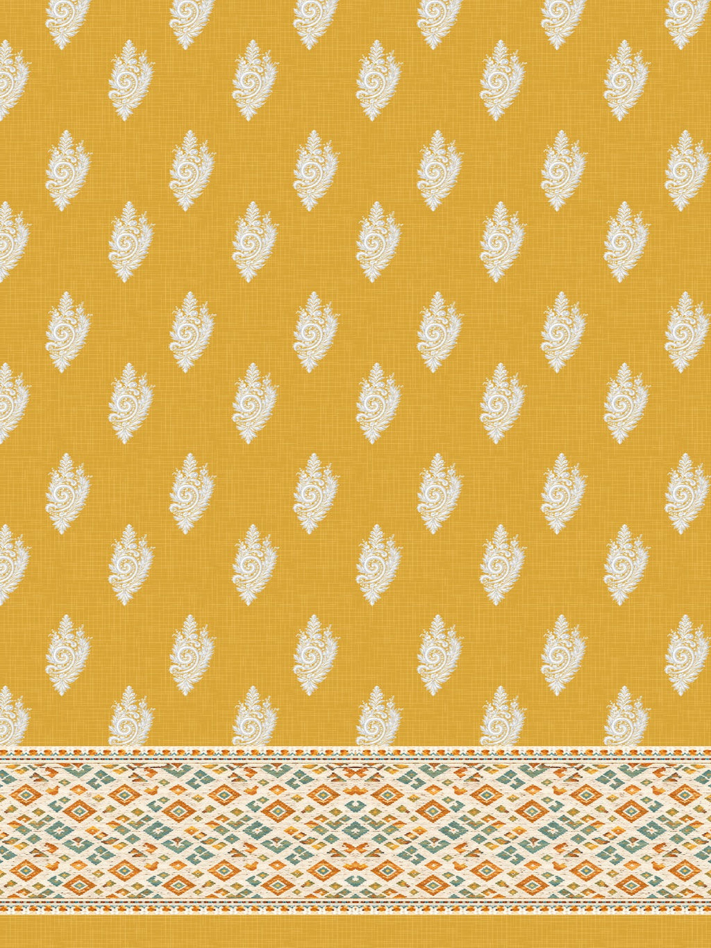 Yellow print kalash design