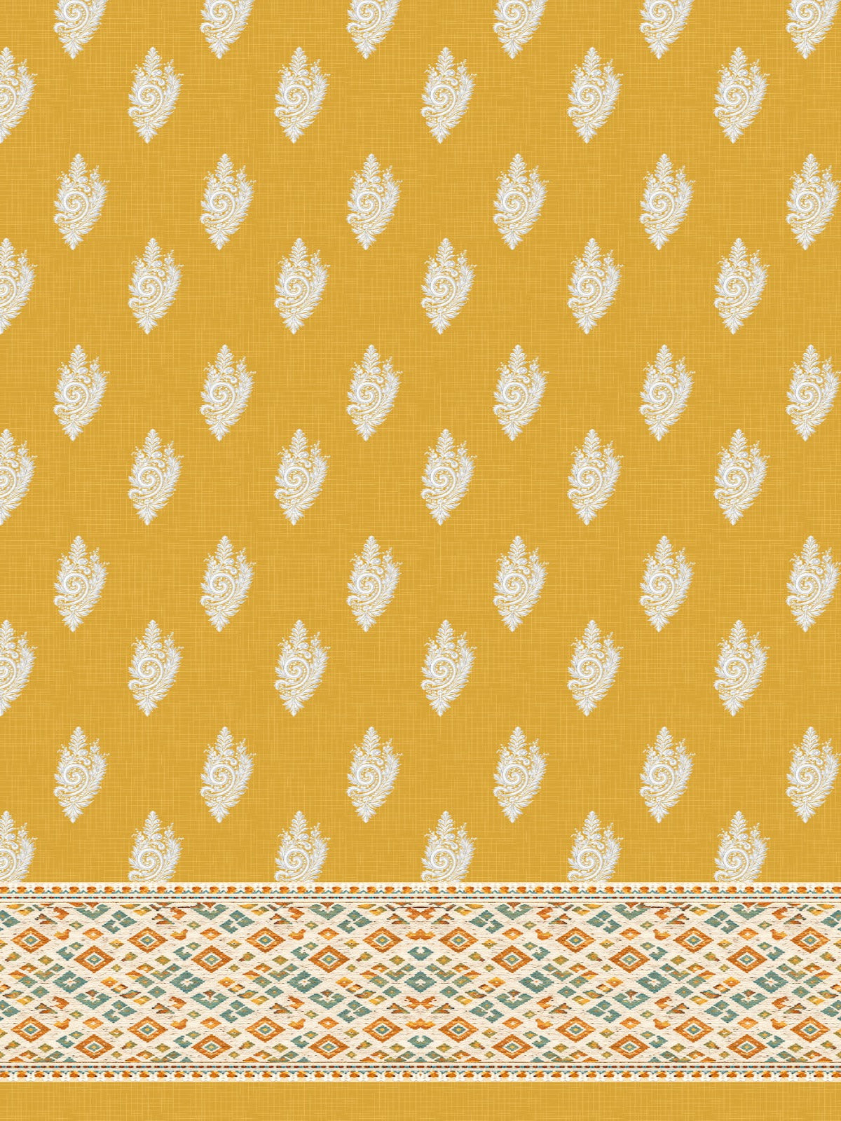 Yellow print kalash design
