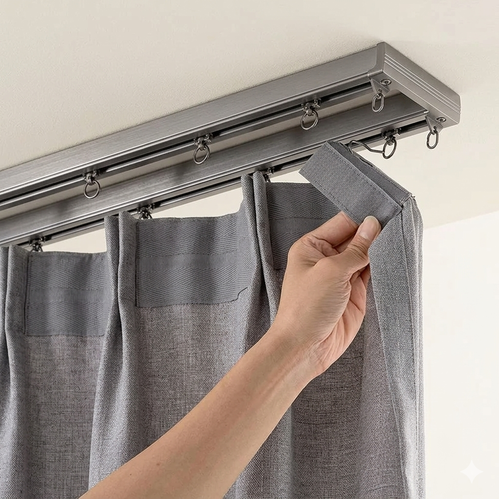 Buy grey adjustable curtains