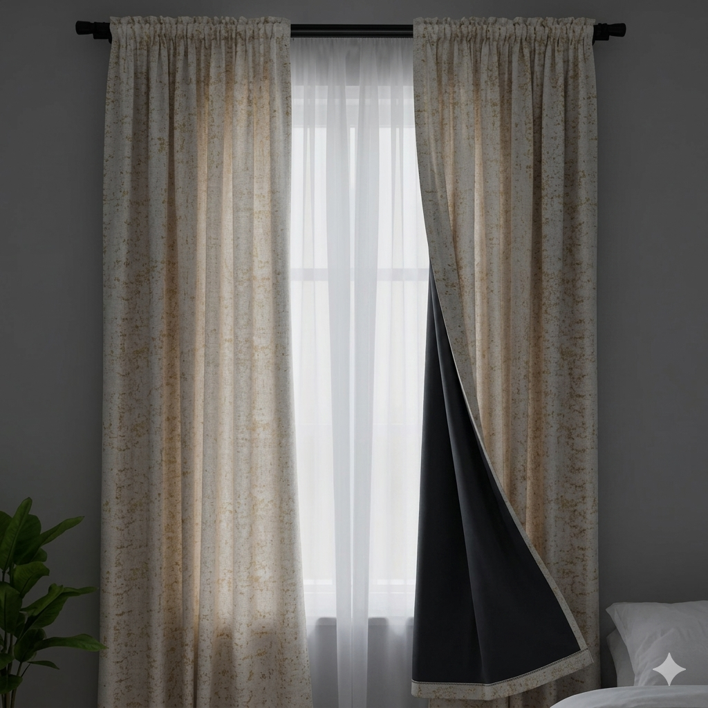 Cotton - Room Darkening ethnic Curtains - Pack of 1 Curtain