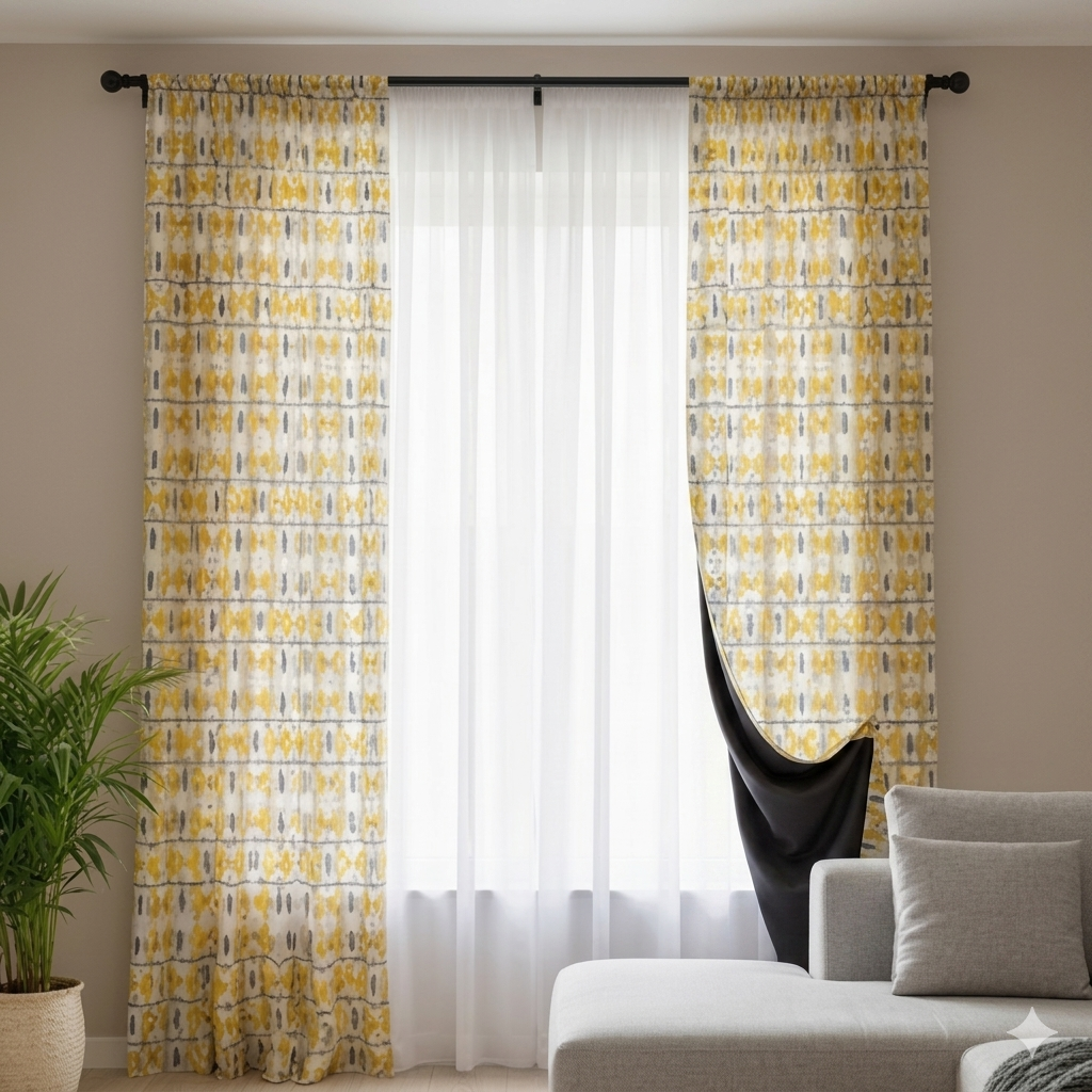 Buy printed curtains for living room