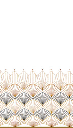 Linen Sheer - Geometric pattern Print - Pack Of 1 Curtain