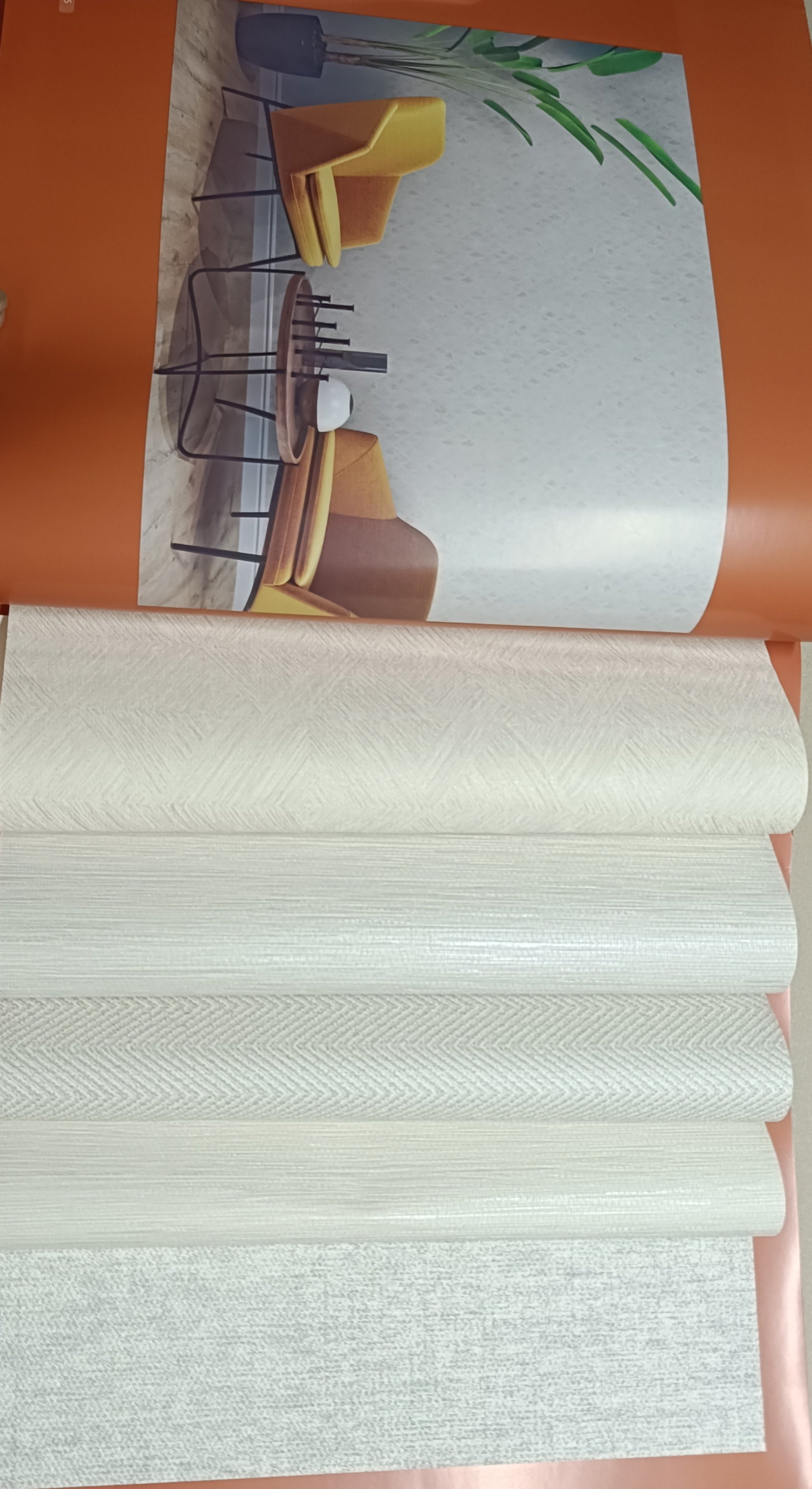 White Premium wallpaper - Roll 10 Meter (Width 21")