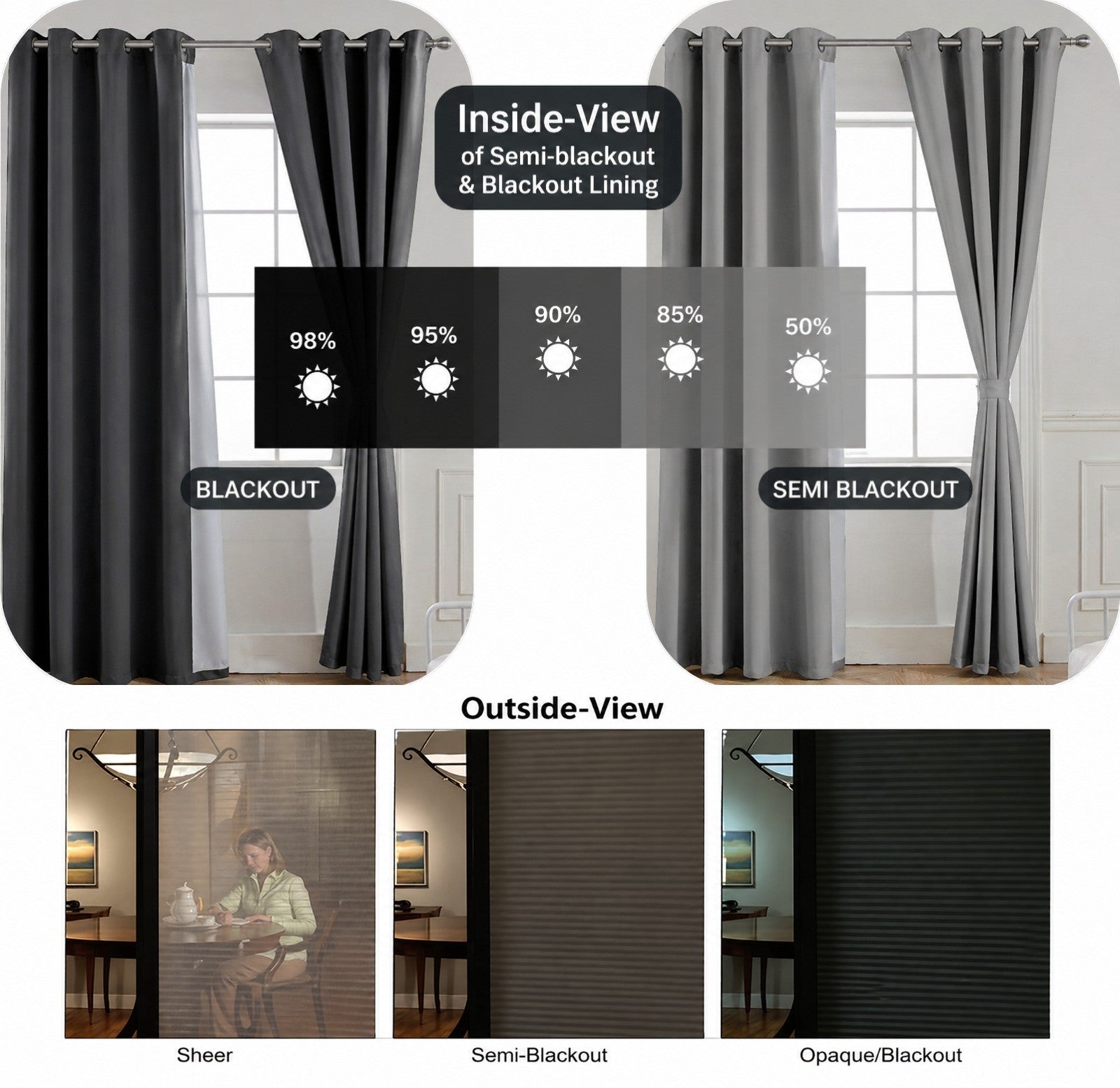 Symmetry Blocks Geometric Curtain – Premium 100% Polyester - Pack Of 1 Curtain