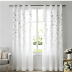 buy floral patterned sheer curtains 