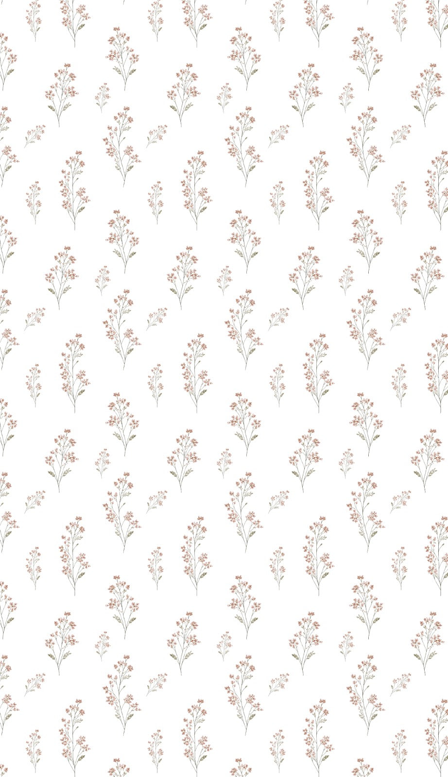 Linen Sheer - Light Pink Herbs  Print - Pack Of 1 Curtain