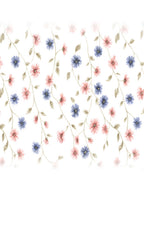 Ombre Print with blue and pink flowers
