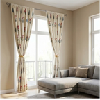 Cotton Heavy - Room Darkening Floral Curtains - Pack of 1 Curtain