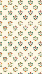 Linen Sheer -  Blue Small birds Print - Pack Of 1 Curtain