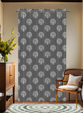 Tree Emboss Curtain - Grey (Pack of 1)