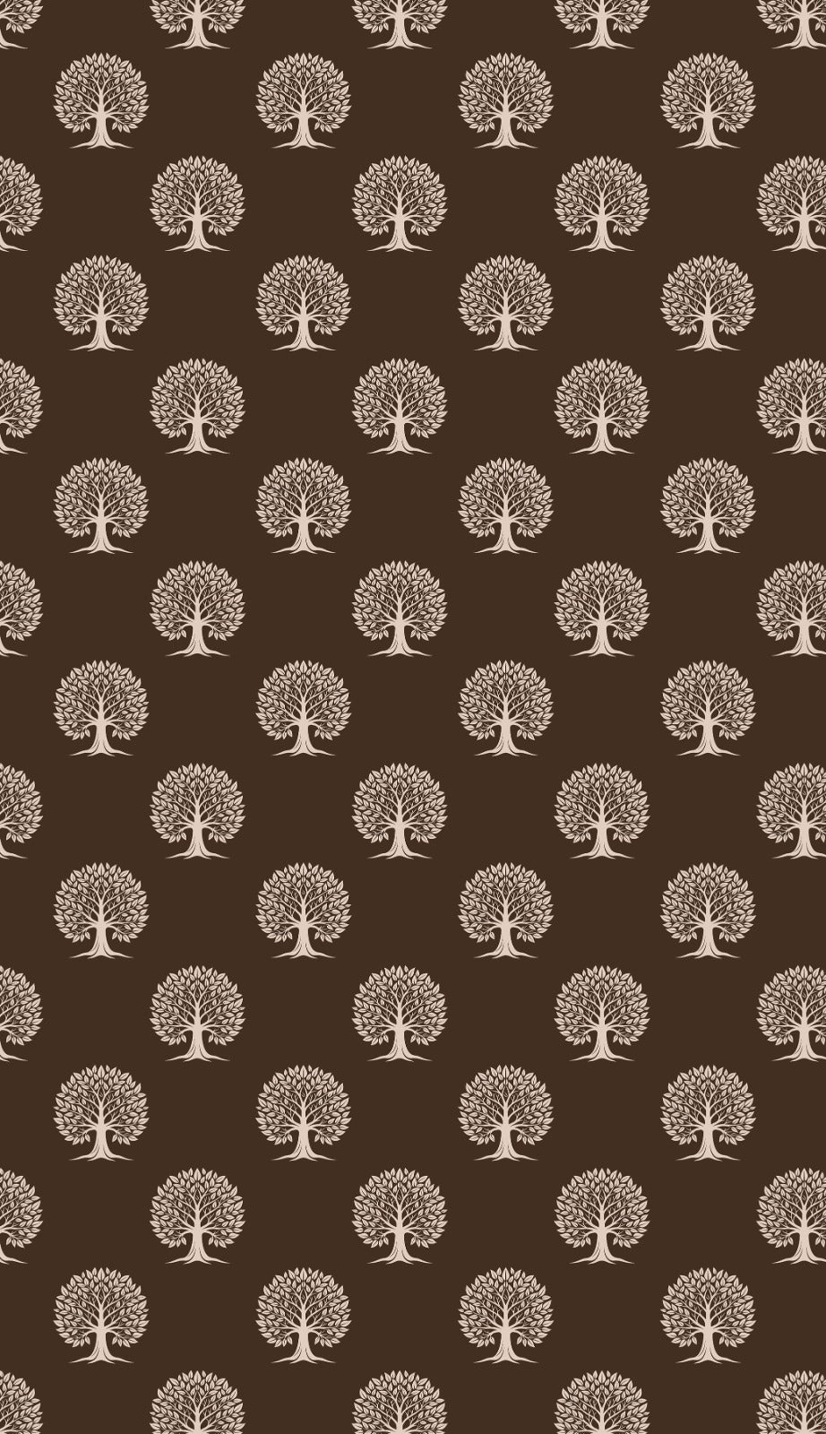 Tree Emboss Curtain - Coffee/Brown (Pack of 1)