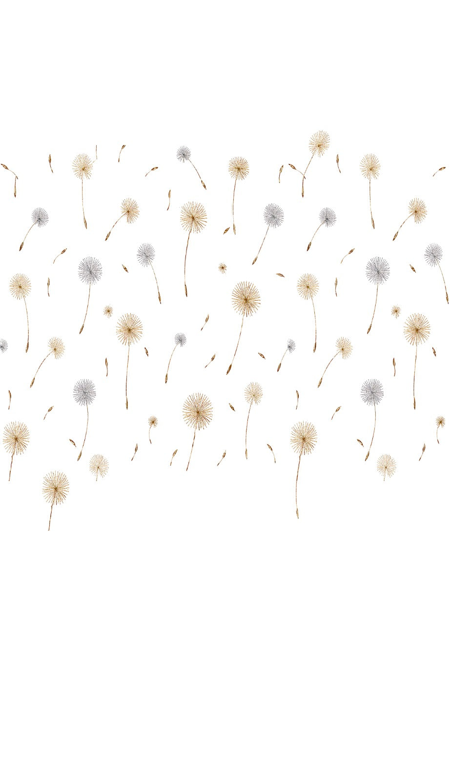 Linen Sheer - Yellow & Grey Dandelion Print - Pack Of 1 Curtain