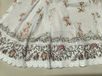 Linen Sheer -  Floral curtains with lace trim Print - Pack Of 1 Curtain