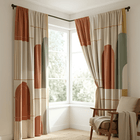 Classic Line Geometric Curtain – Premium 100% Polyester - Pack Of 1 Curtain