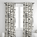 buy premium geometric curtains India diamond style