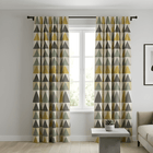 Stylish Geometric Printed Curtain  – Premium 100% Polyester - Pack Of 1 Curtain