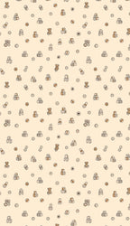 Teddy Bear Toy Print Curtain  - Pack Of 1 Curtain