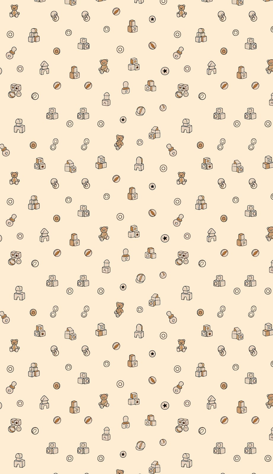 Teddy Bear Toy Print Curtain  - Pack Of 1 Curtain