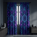 shop modern geometric curtains India wave design