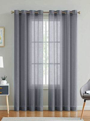 Linen Sheer - Grey (Pack of 1)