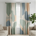buy geometric pattern curtains living room grid