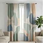 Grid Harmony Geometric Curtain– Premium 100% Polyester - Pack Of 1 Curtain