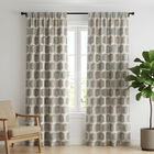Hexa Pattern Geometric Curtain – Premium 100% Polyester - Pack Of 1 Curtain