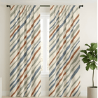 Modern Linear Geometric Curtain  – Premium 100% Polyester - Pack Of 1 Curtain