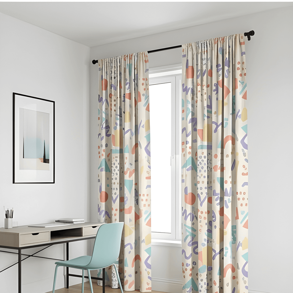 shop geometric curtains online linear pattern