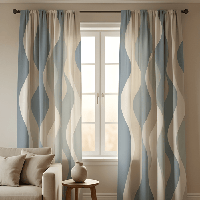 Modern Patterned Geometric Curtain – Premium 100% Polyester - Pack Of 1 Curtain