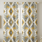 Modern Printed Geometric Curtain  – Premium 100% Polyester - Pack Of 1 Curtain