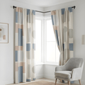 buy premium geometric curtains India mosaic design