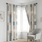 Mosaic Geometry Curtain – Premium 100% Polyester - Pack Of 1 Curtain