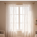 Linen Sheer - Light Pink Herbs  Print - Pack Of 1 Curtain