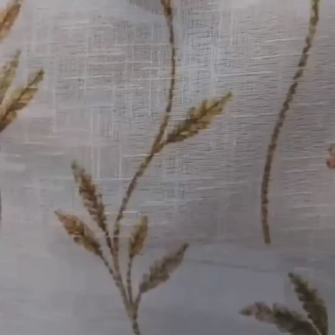 Linen Sheer - Herbs & Flower Print - Pack Of 1 Curtain