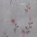 Linen Sheer -  Pink Small Flower Print - Pack Of 1 Curtain