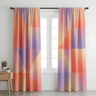 Prism Grid Geometric Curtain – Premium 100% Polyester - Pack Of 1 Curtain