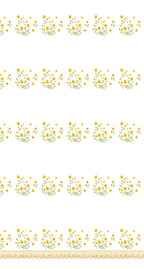 Linen Sheer - Yellow Floral Print - Pack Of 1 Curtain