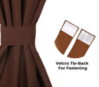 linen sheer brown curtains
