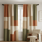 Stylish Geometric Printed Curtain  – Premium 100% Polyester - Pack Of 1 Curtain
